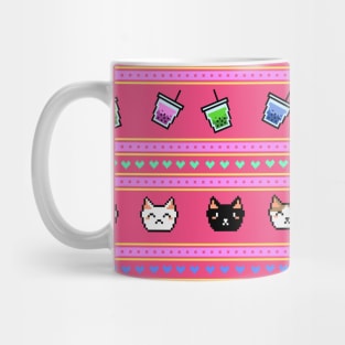 kitty boba tea ugly sweater Mug